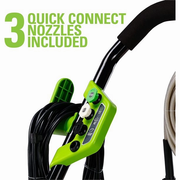 2000 PSI 1.1 GPM Cold Water Electric Pressure Washer (Black Frame)