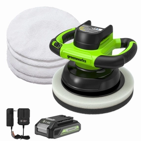24V 10 Cordless Battery Buffer & Polisher w/ 2.0Ah Battery and Charger