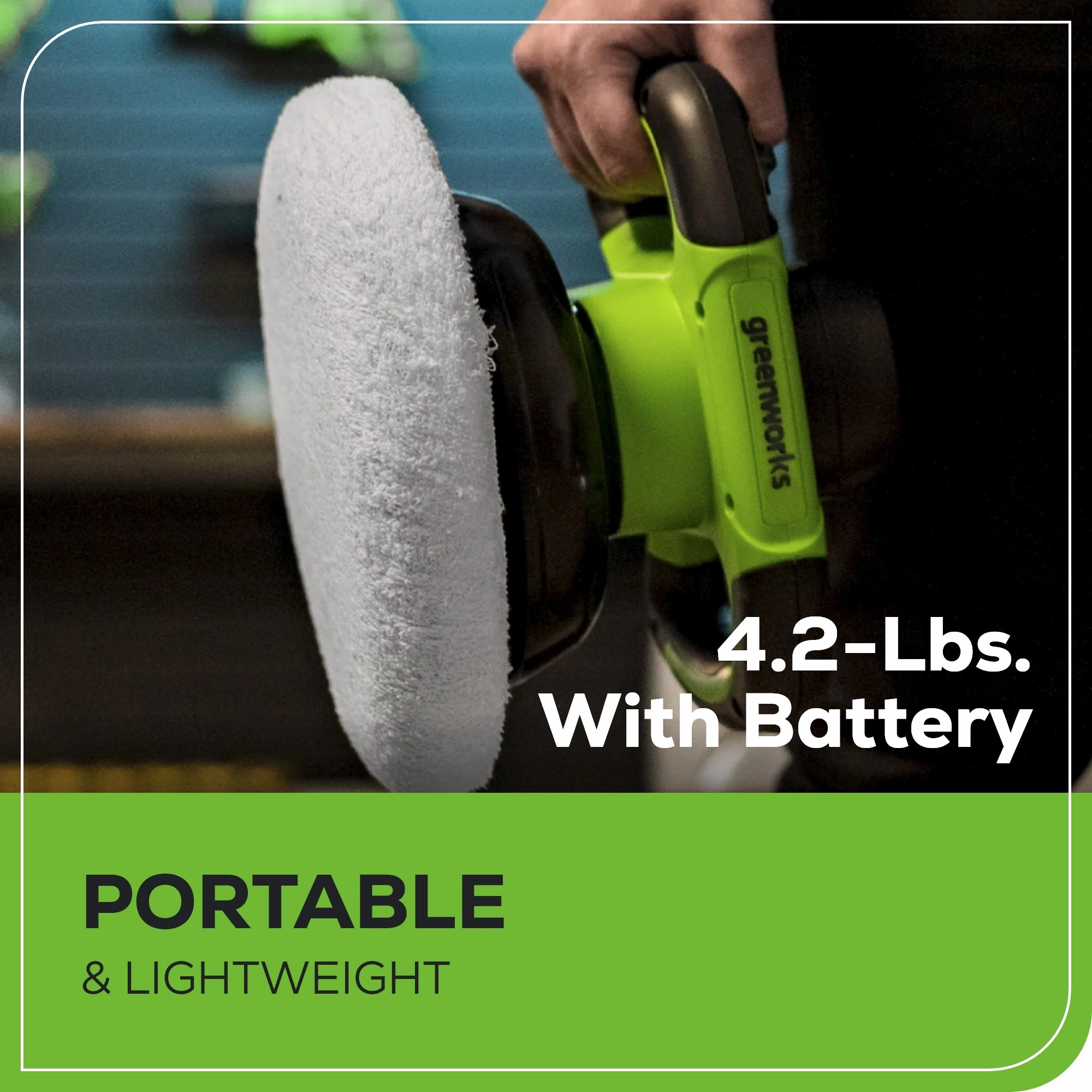 24V 10 Cordless Battery Buffer & Polisher w/ 2.0Ah Battery and Charger