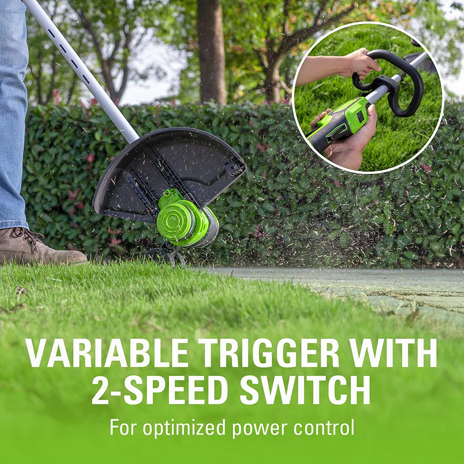 24V 13 Brushless String Trimmer&Edger  w/ 4.0Ah Battery & Charger