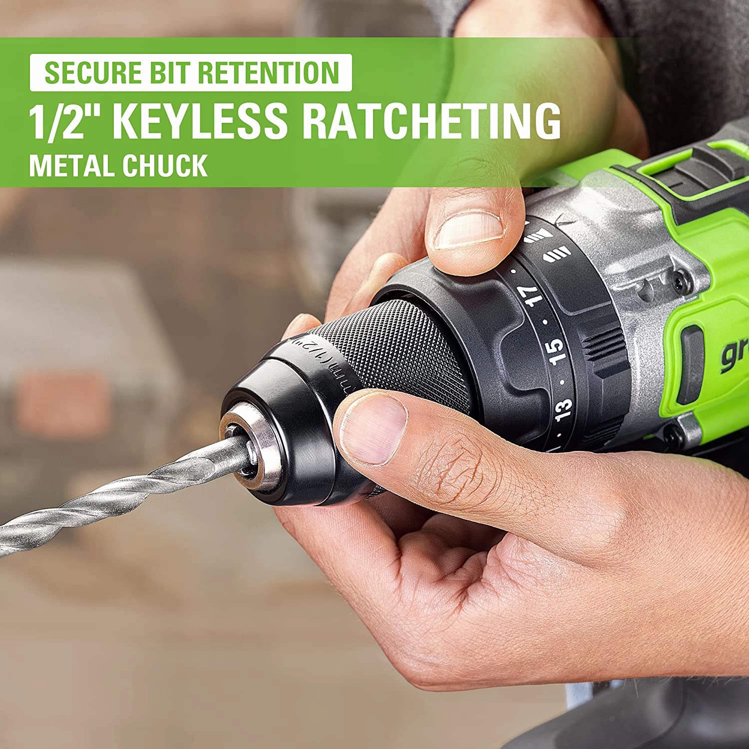 24V 1/2 1240 in/lbs Hammer Drill w/ 4.0Ah Battery & Charger