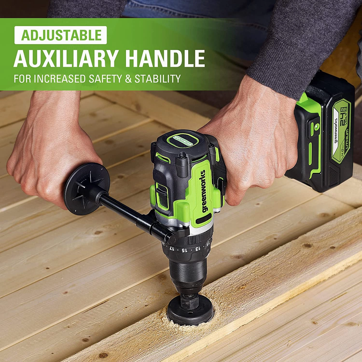 24V 1/2 1240 in/lbs Hammer Drill w/ 4.0Ah Battery & Charger