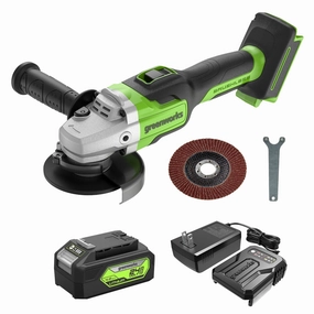 24V 4.5 Cordless Battery Angle Grinder w/ 4.0Ah Battery & Charger