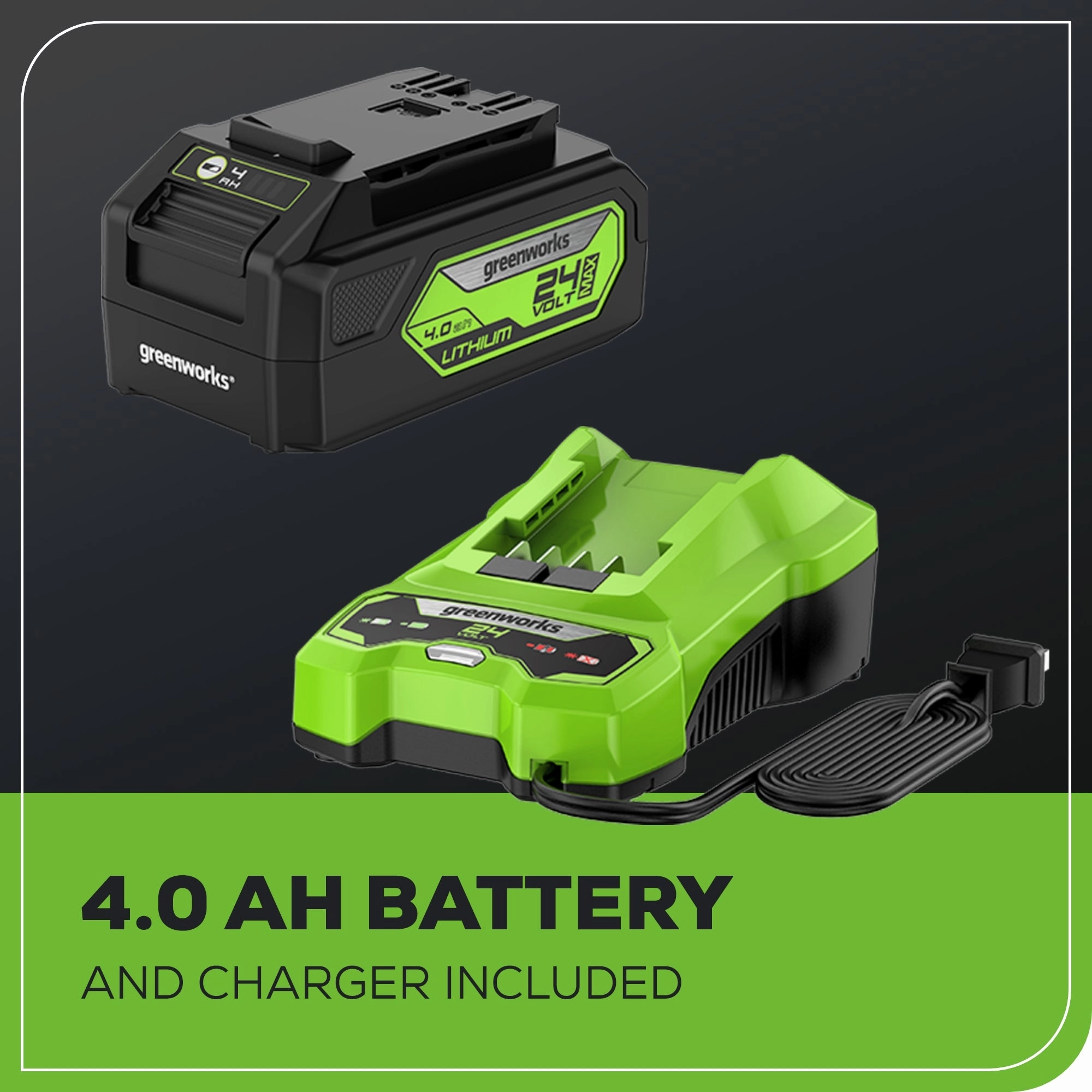 24V 4.5 Cordless Battery Brushless Angle Grinder w/ 4.0Ah USB Battery & Charger