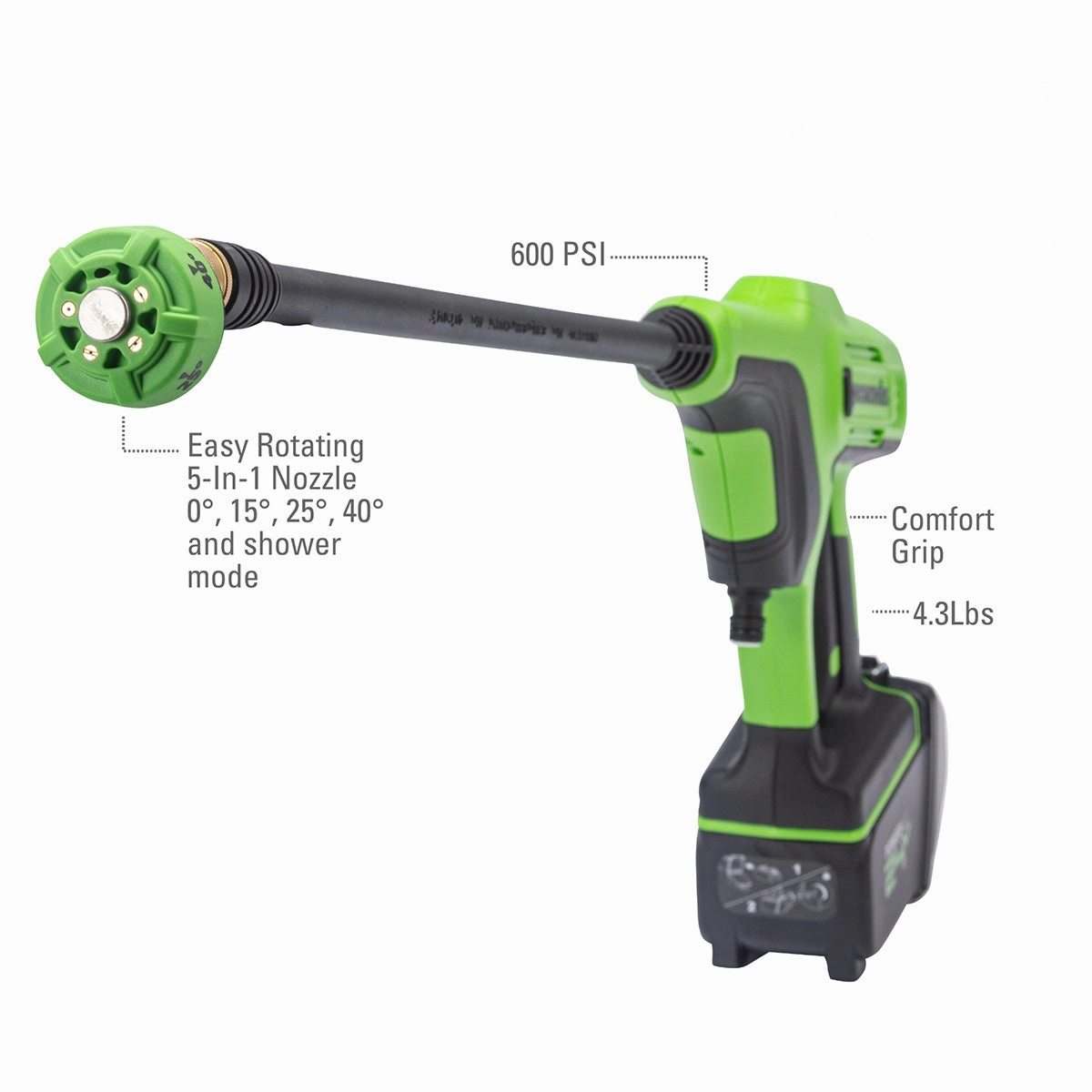 3000 PSI Pressure Washer w/ 24V 600-PSI Cordless Power Cleaner Combo Kit