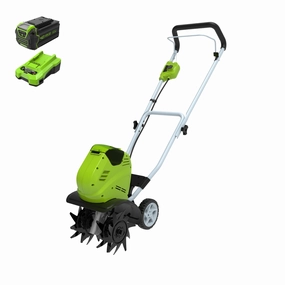 40V 10 Cordless Cultivator / Tiller w/ 4.0 Ah Battery & Charger