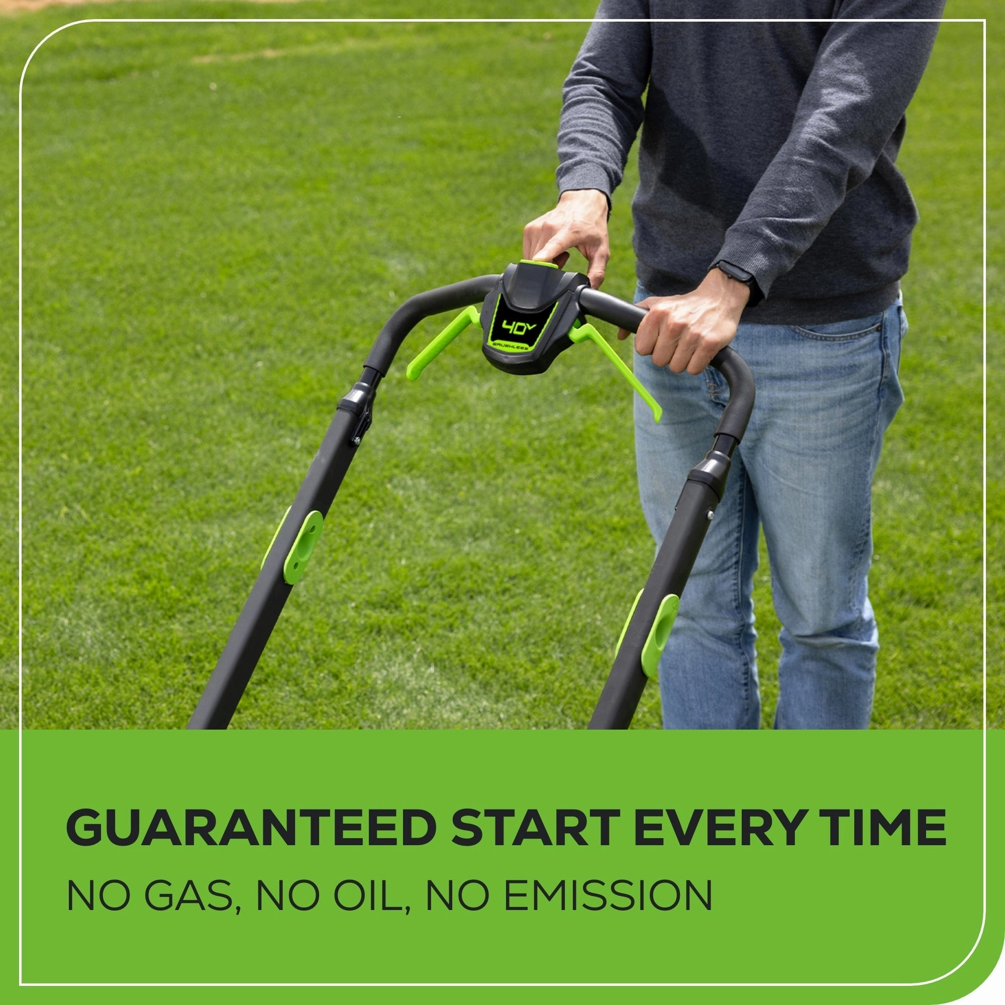 40V 20 Cordless Battery Push Mower 3pc Combo Kit w/ 4.0Ah Battery & Charger