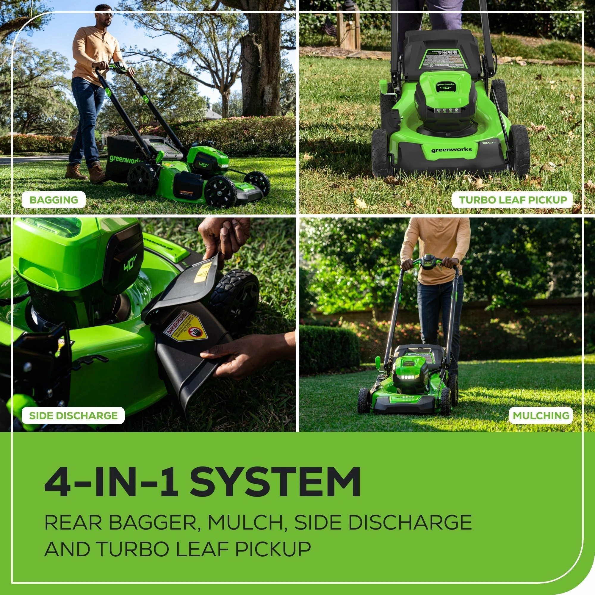 40V 21 Cordless Battery Self-Propelled Mower 3pc Combo Kit w/ 5.0Ah Battery & Charger