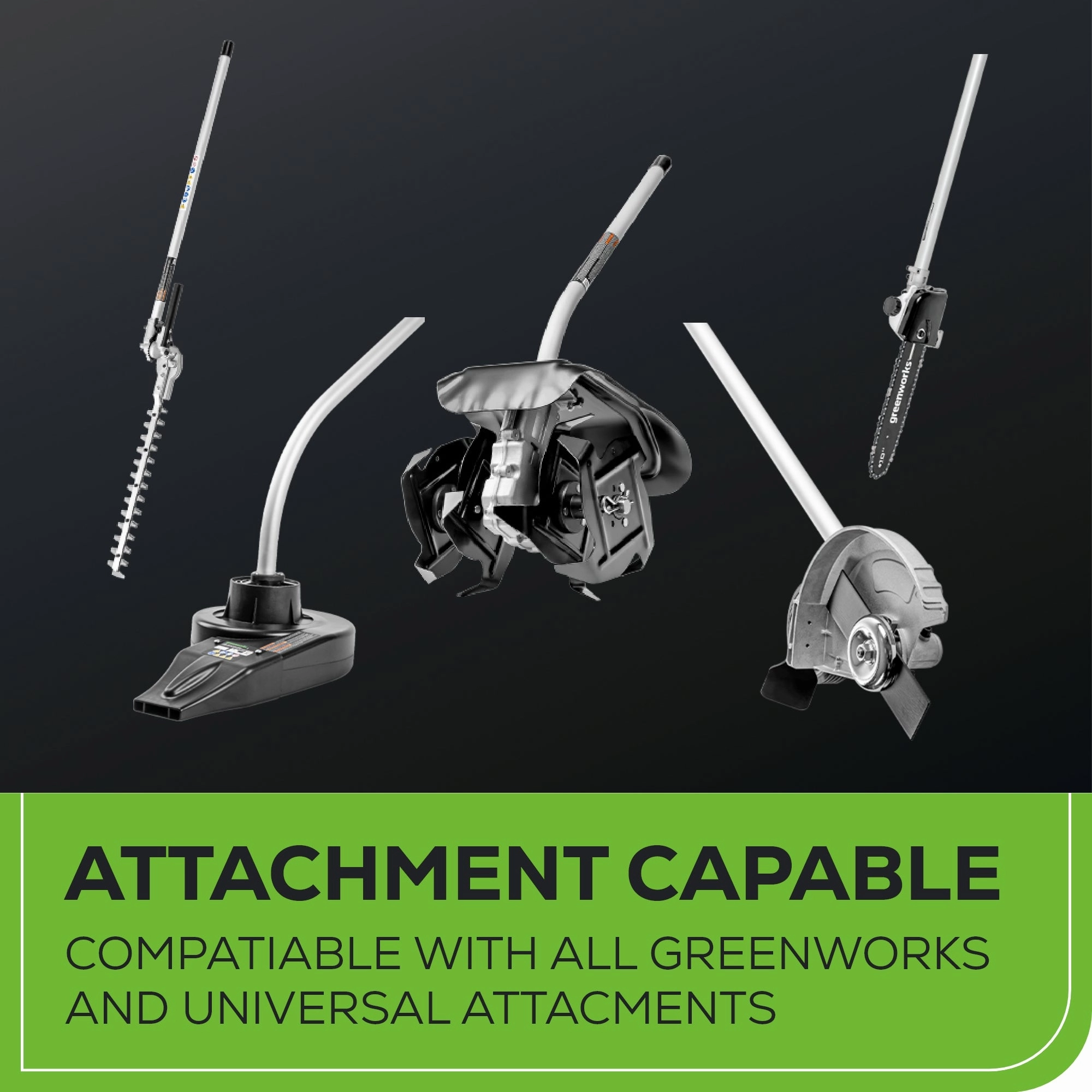 60V 16 Cordless Battery String Trimmer (Attachment Capable) & 16 Hedge Trimmer Attachment Combo Kit w/ 4.0 Ah Battery & Charger
