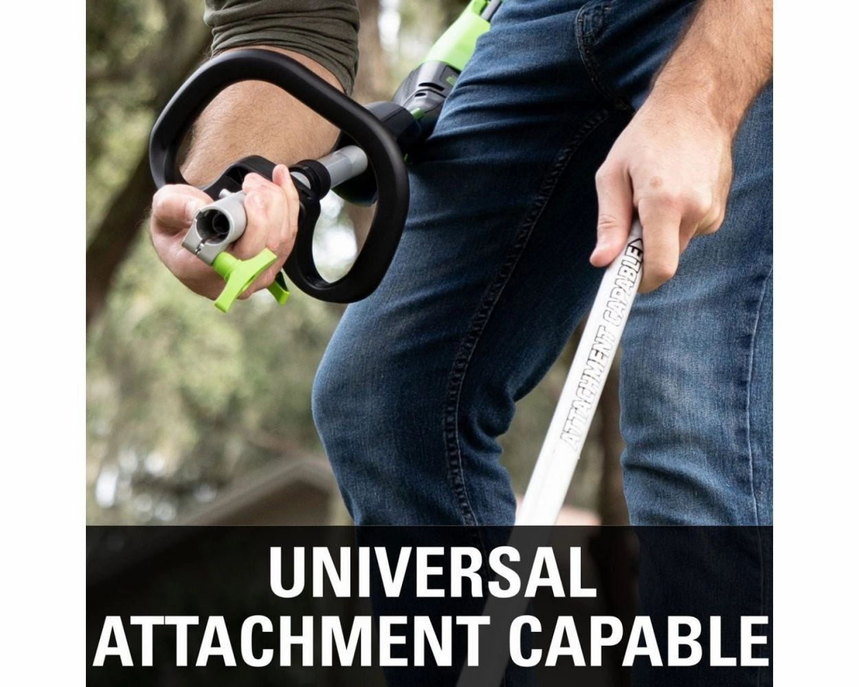 60V 16 Cordless Battery String Trimmer (Attachment Capable) & 5 Pcs Attachments Combo Kit w/ 4.0 Ah Battery & Charger