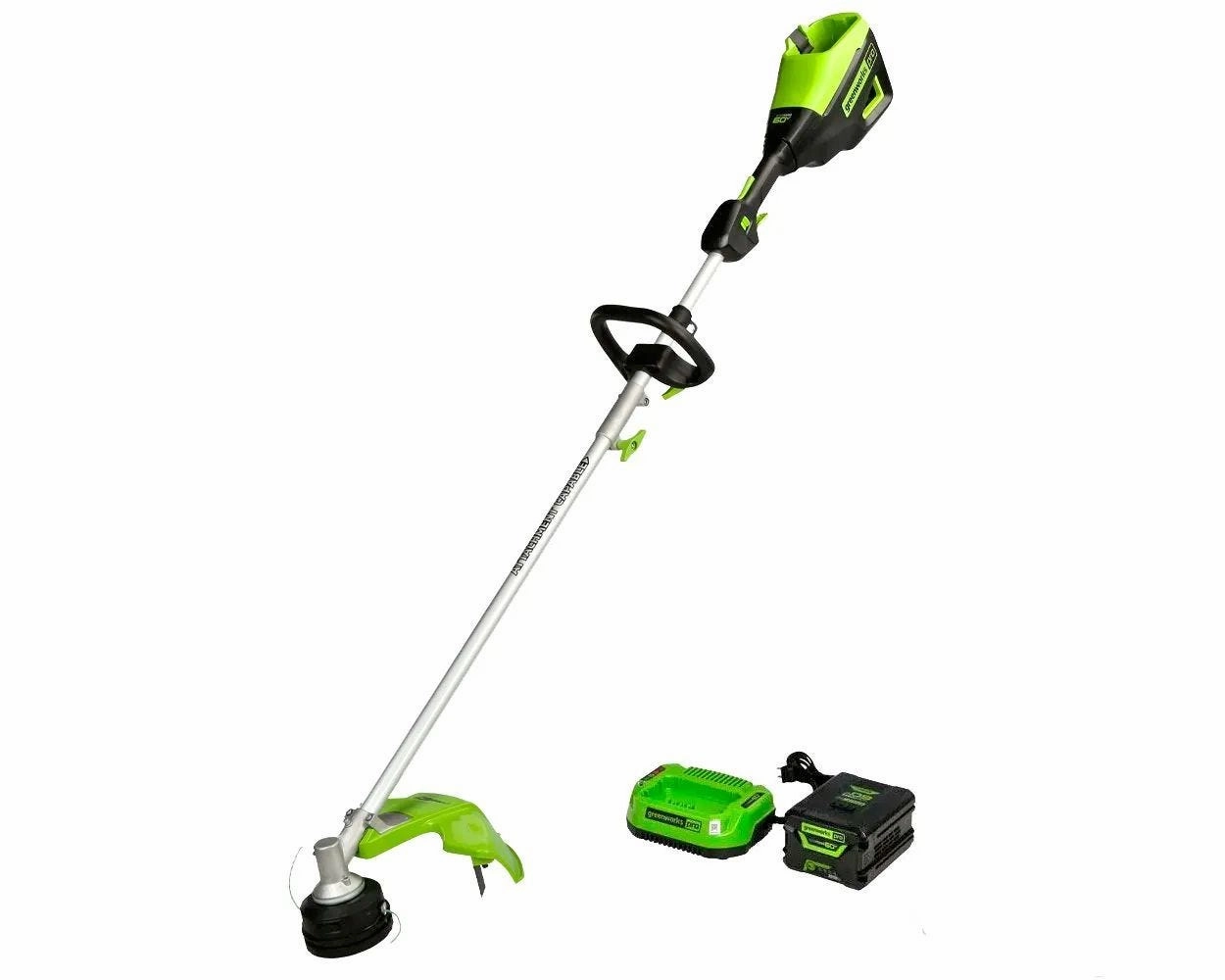 60V 16 Cordless Battery String Trimmer (Attachment Capable) & 8 Edger Attachment Combo Kit w/ 4.0 Ah Battery & Charger