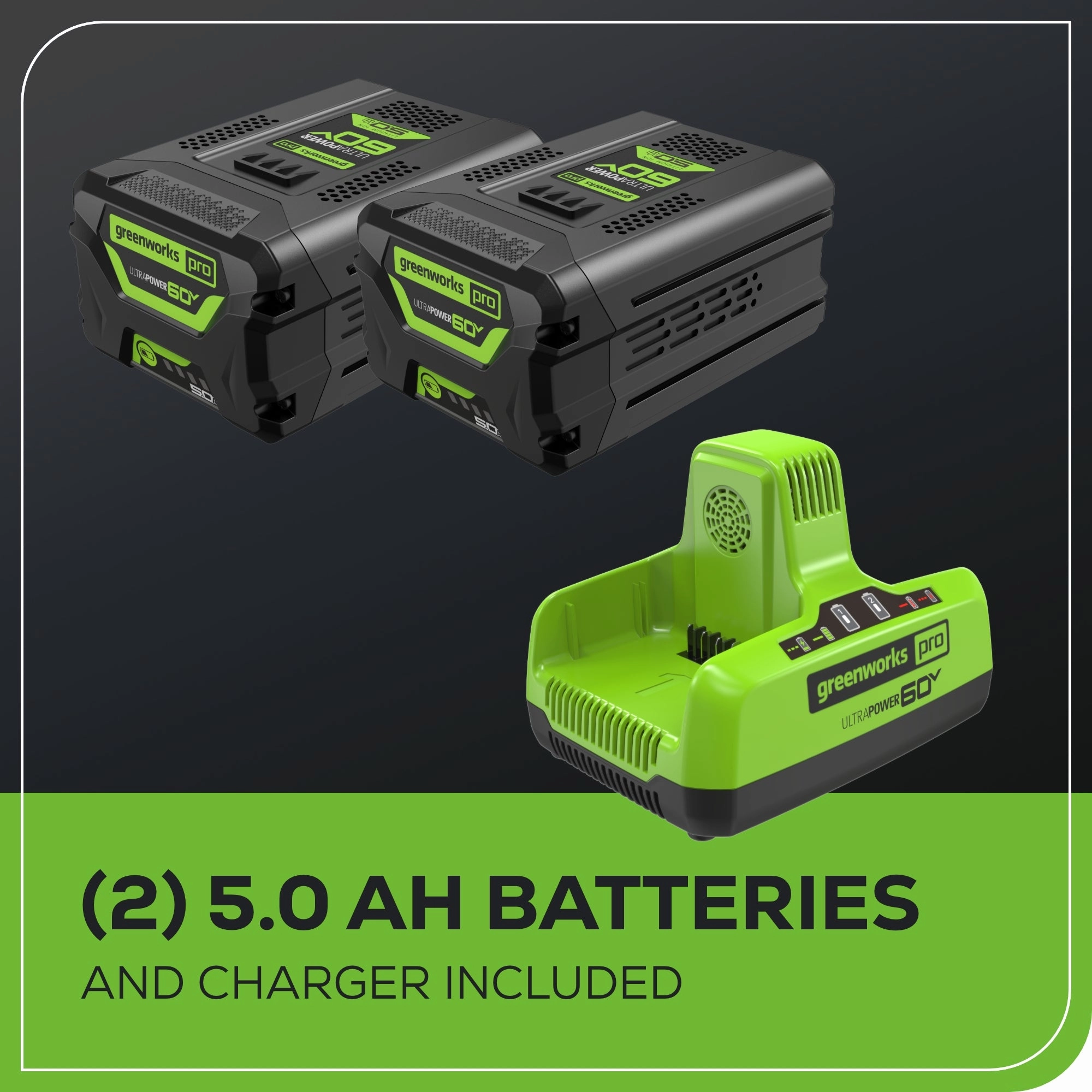 60V 22 Brushless Cordless Self-Propelled Lawn Mower w/ (2) 5.0Ah Battery & 6A Dual Port Charger