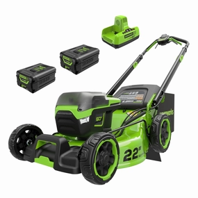 60V 22 Brushless Cordless Self-Propelled Lawn Mower w/ (2) 5.0Ah Battery & 6A Dual Port Charger