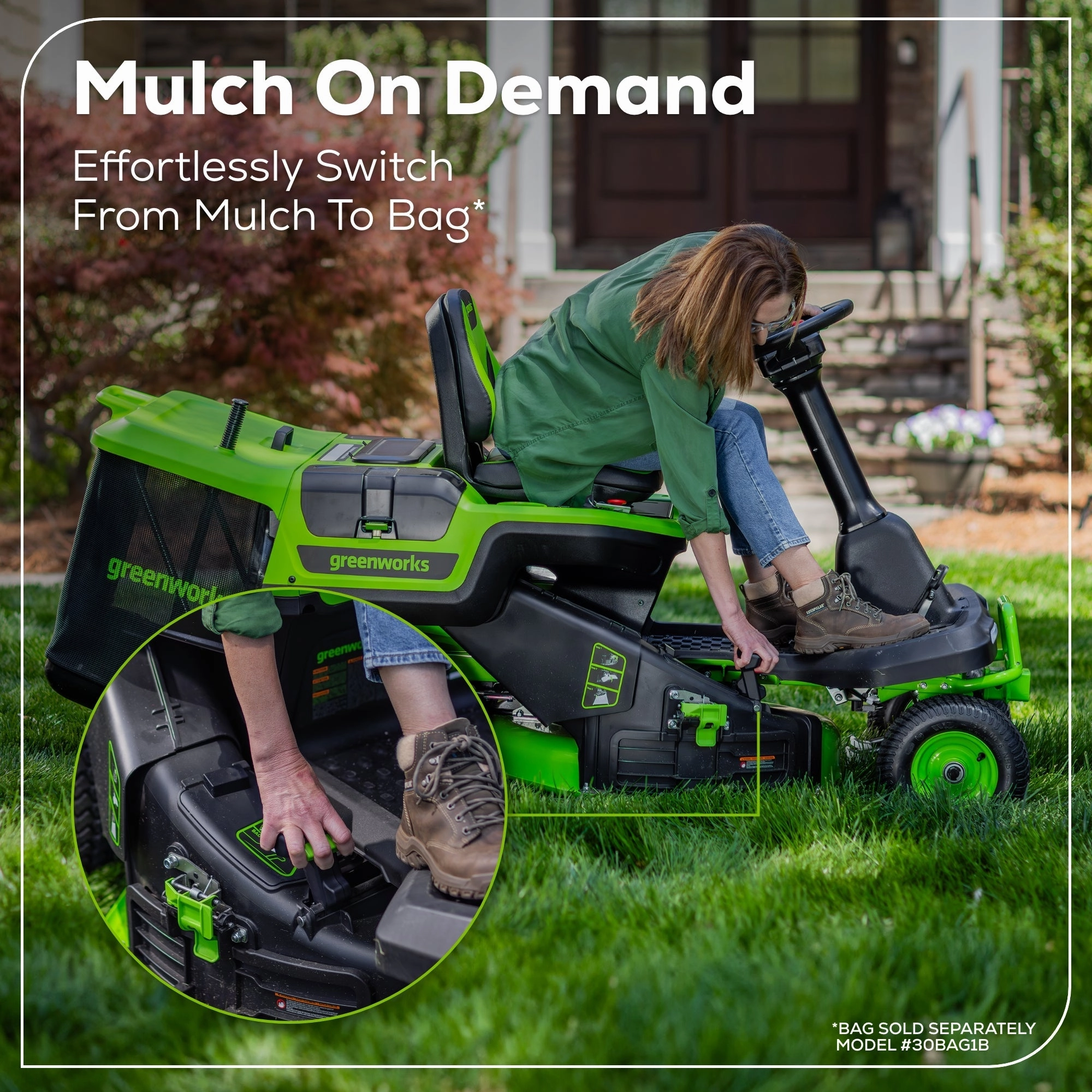 60V 30 CrossoverT Riding Lawn Tractor 3PC Combo Kit w/ Two 8.0Ah Batteries. Two 4.0Ah Batteries. One 2.5Ah Battery and Two Chargers