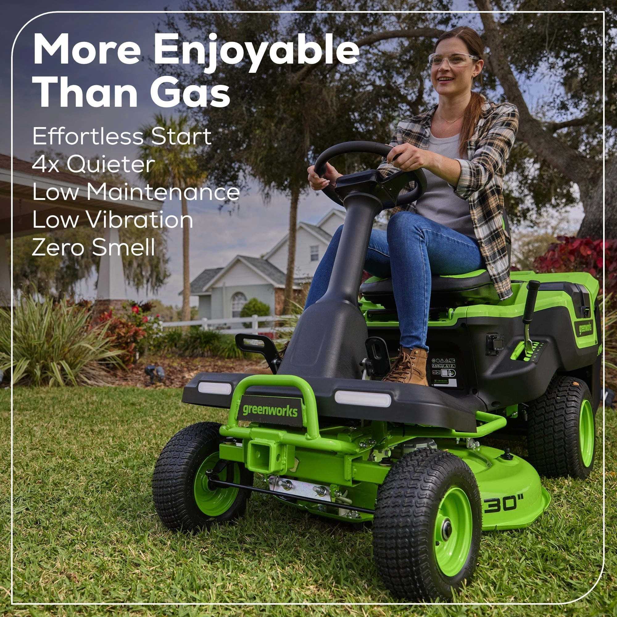 60V 30 CrossoverT Riding Lawn Tractor 3PC Combo Kit w/ Two 8.0Ah Batteries. Two 4.0Ah Batteries. One 2.5Ah Battery and Two Chargers
