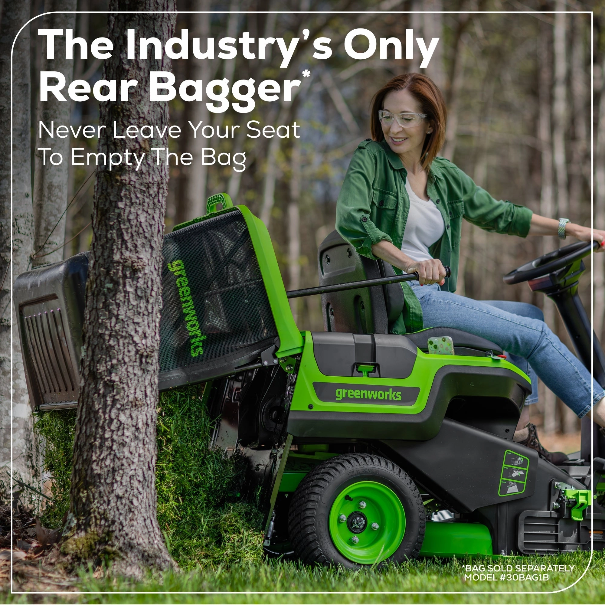 60V 30 CrossoverT Riding Lawn Tractor 3PC Combo Kit w/ Two 8.0Ah Batteries. Two 4.0Ah Batteries. One 2.5Ah Battery and Two Chargers