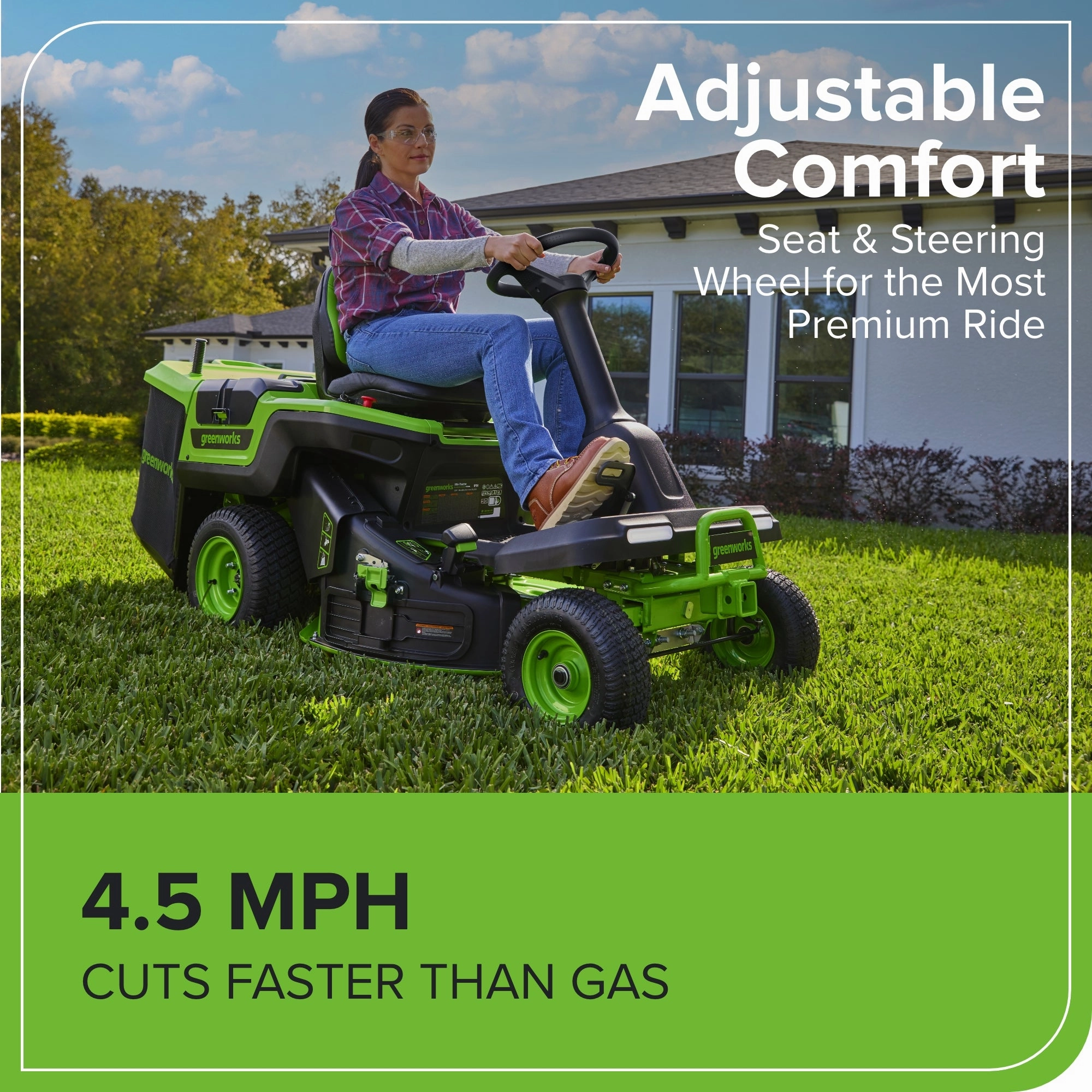 60V 30 CrossoverT Riding Lawn Tractor with (4) 8.0Ah Batteries & 600-Watt Charger