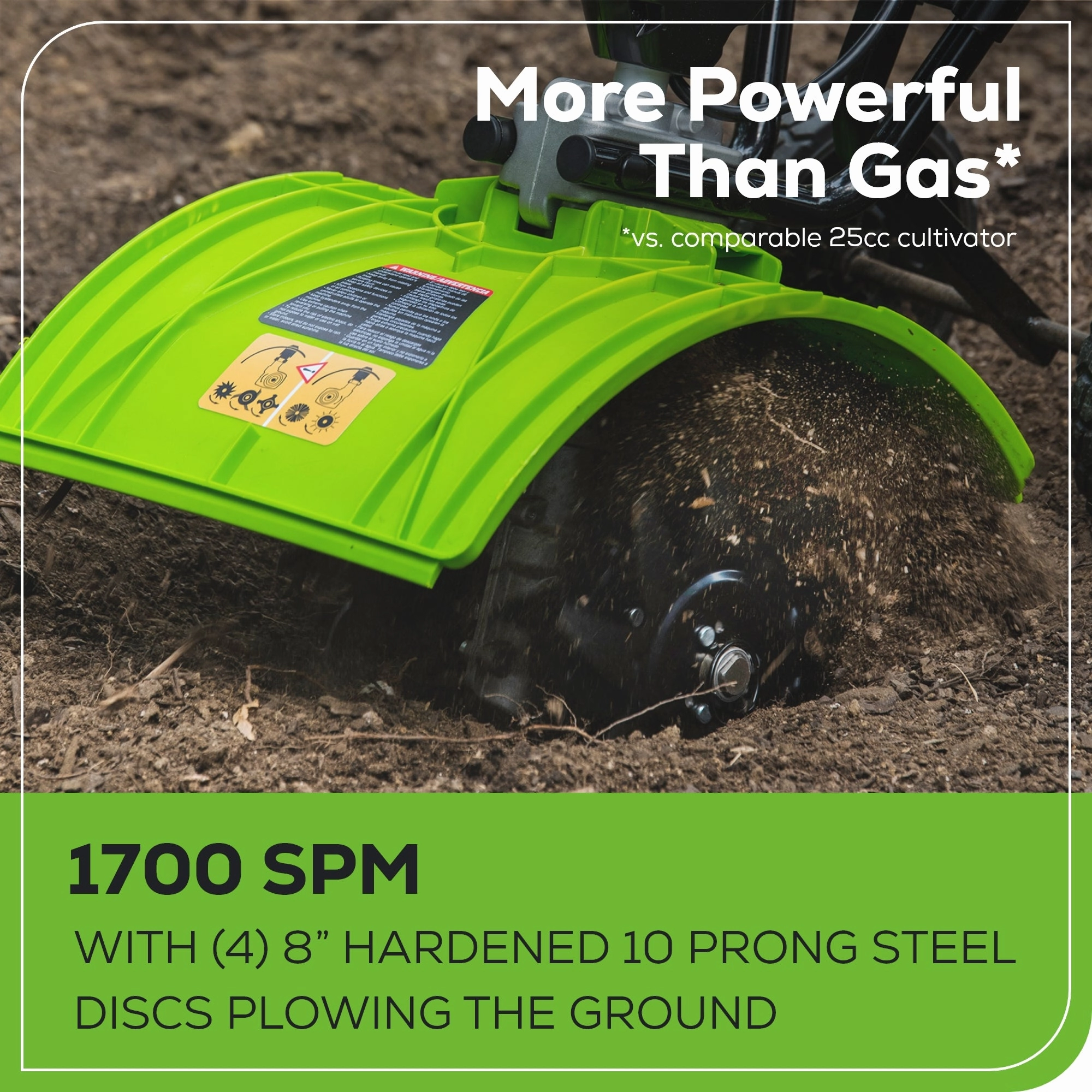 60V 8 Cordless Battery Cultivator / Tiller (Tool Only)