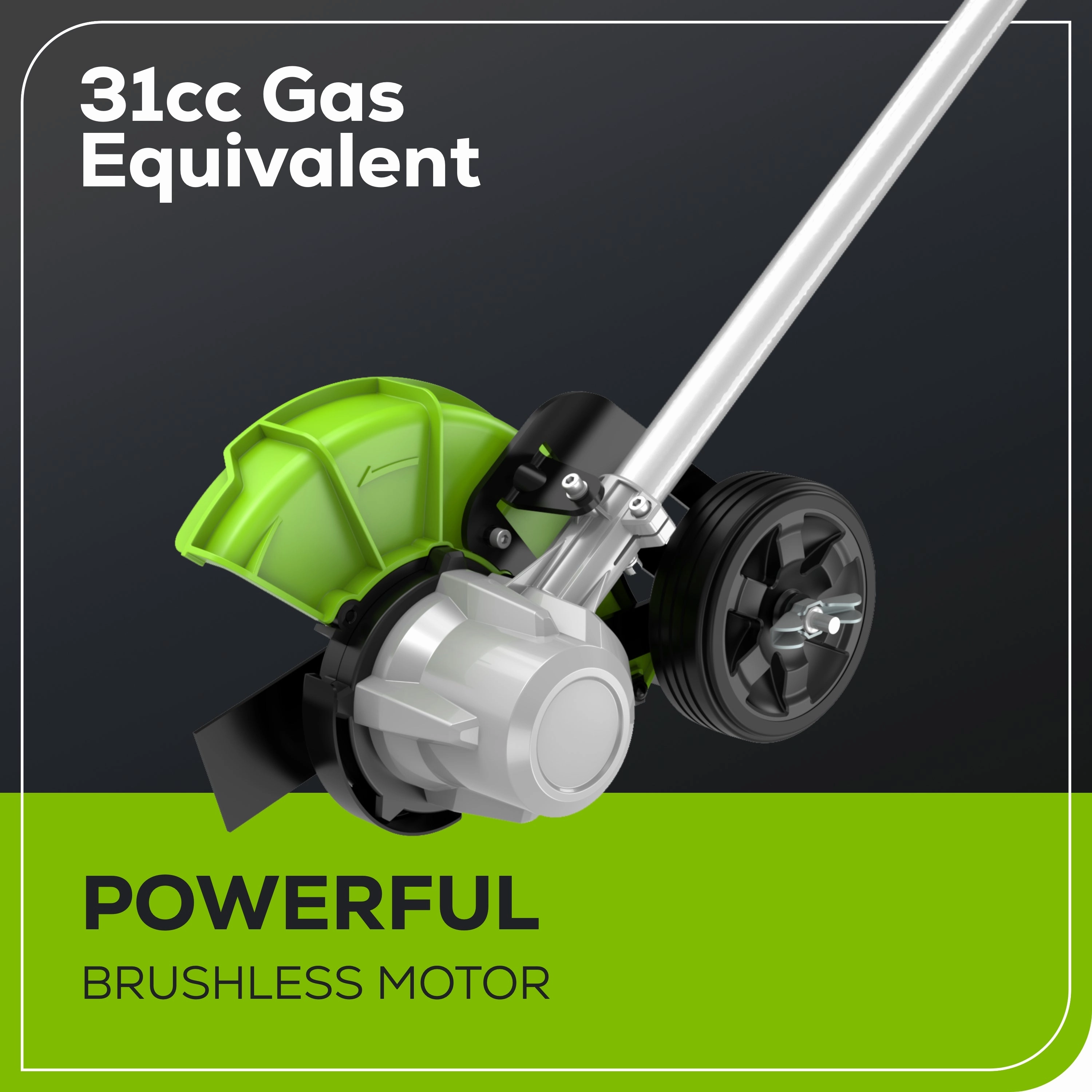 60V 8 Cordless Battery Edger w/ 2.5 Ah Battery and 3A Charger
