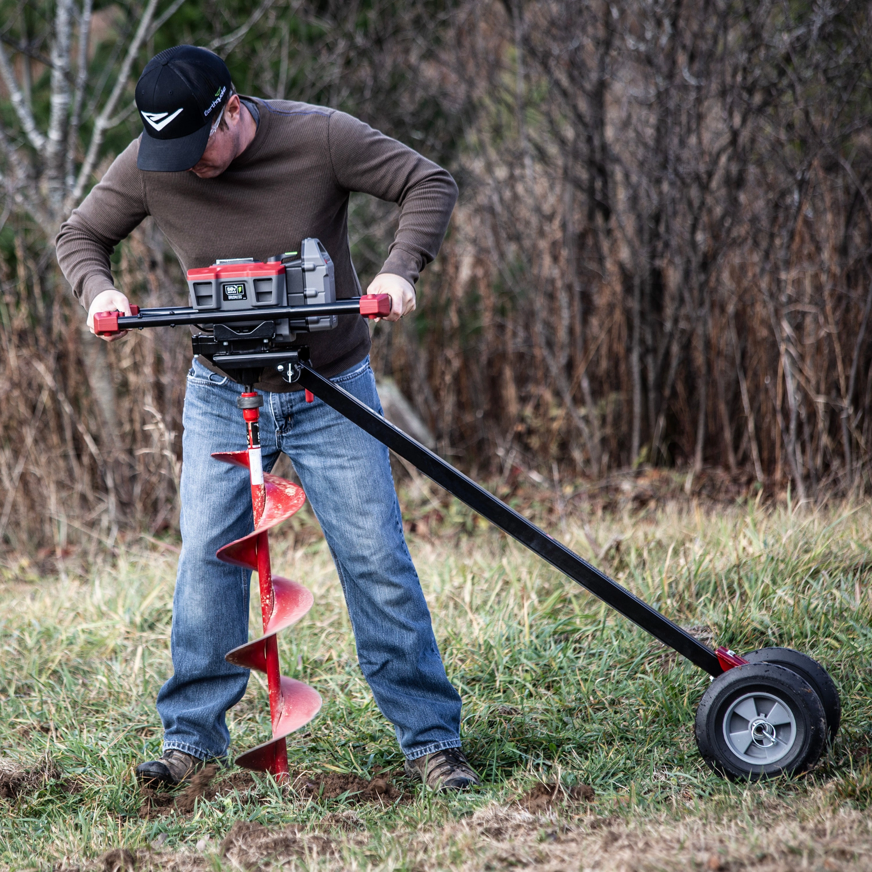 60V Auger With 8 Auger Bit & Outrigger Combo
