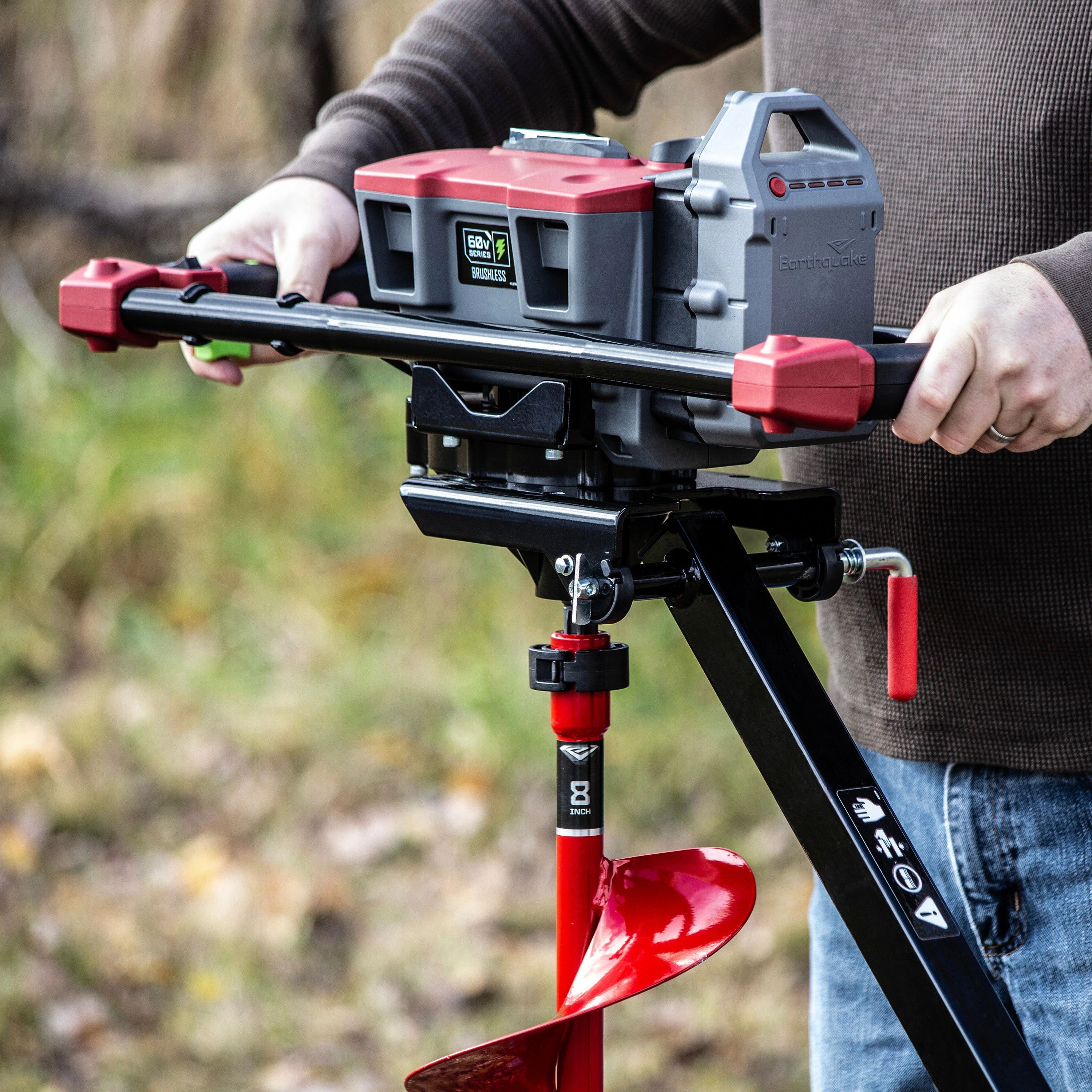 60V Auger With 8 Auger Bit & Outrigger Combo