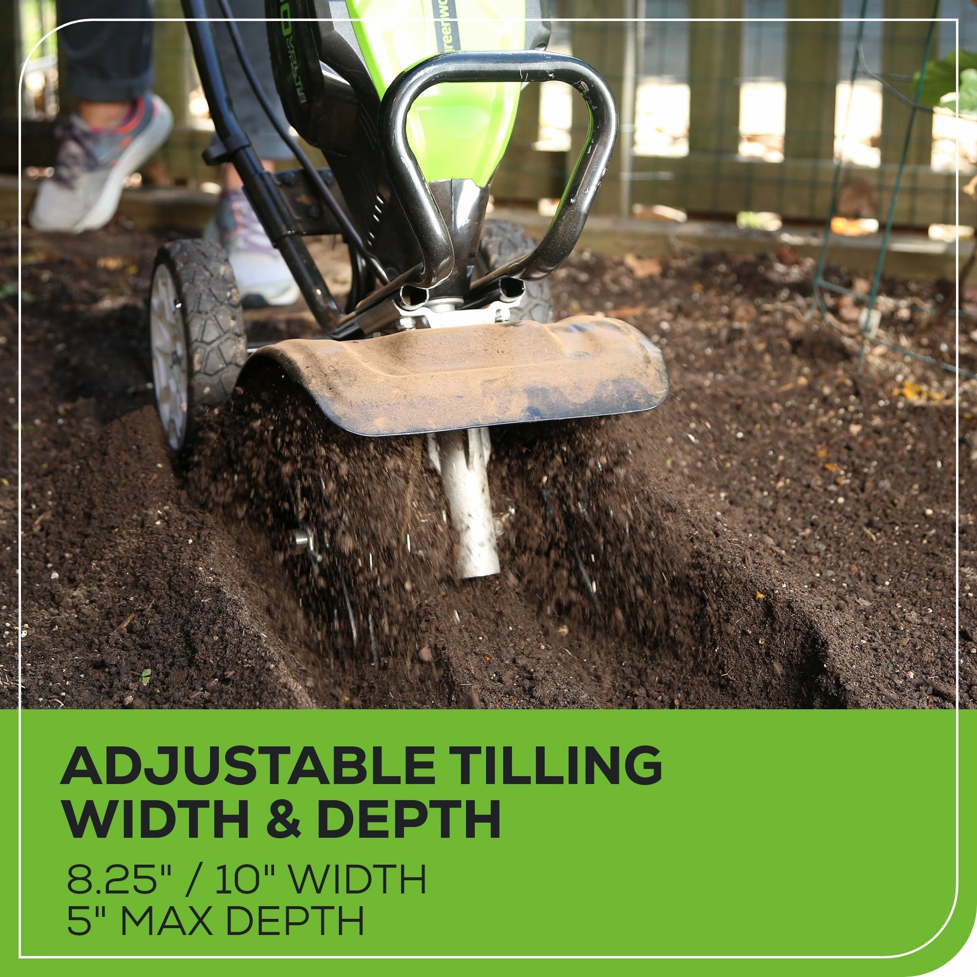 80V 10 Brushless Cultivator / Tiller w/ 2.0Ah Battery & Charger