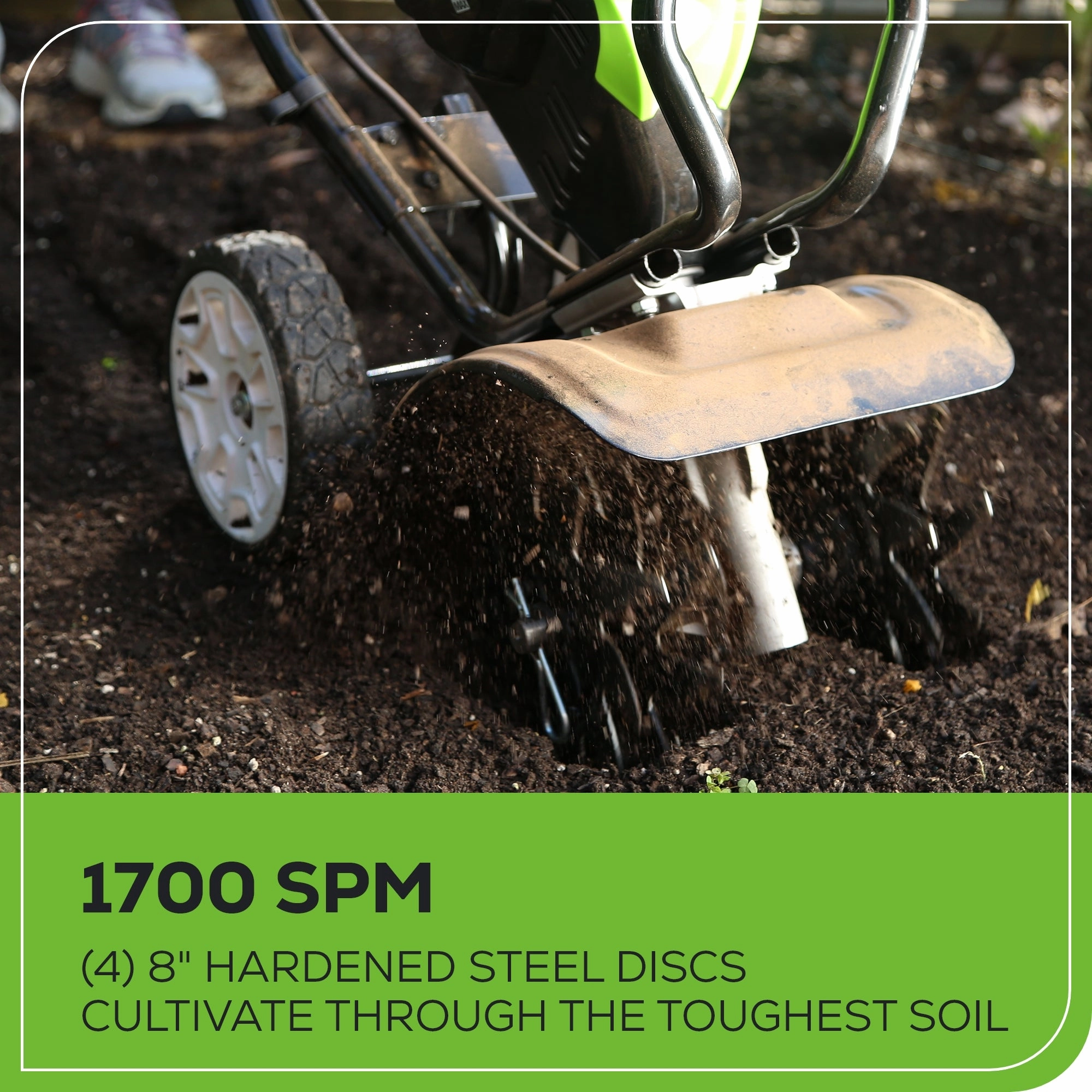 80V 10 Brushless Cultivator / Tiller w/ 2.0Ah Battery & Charger