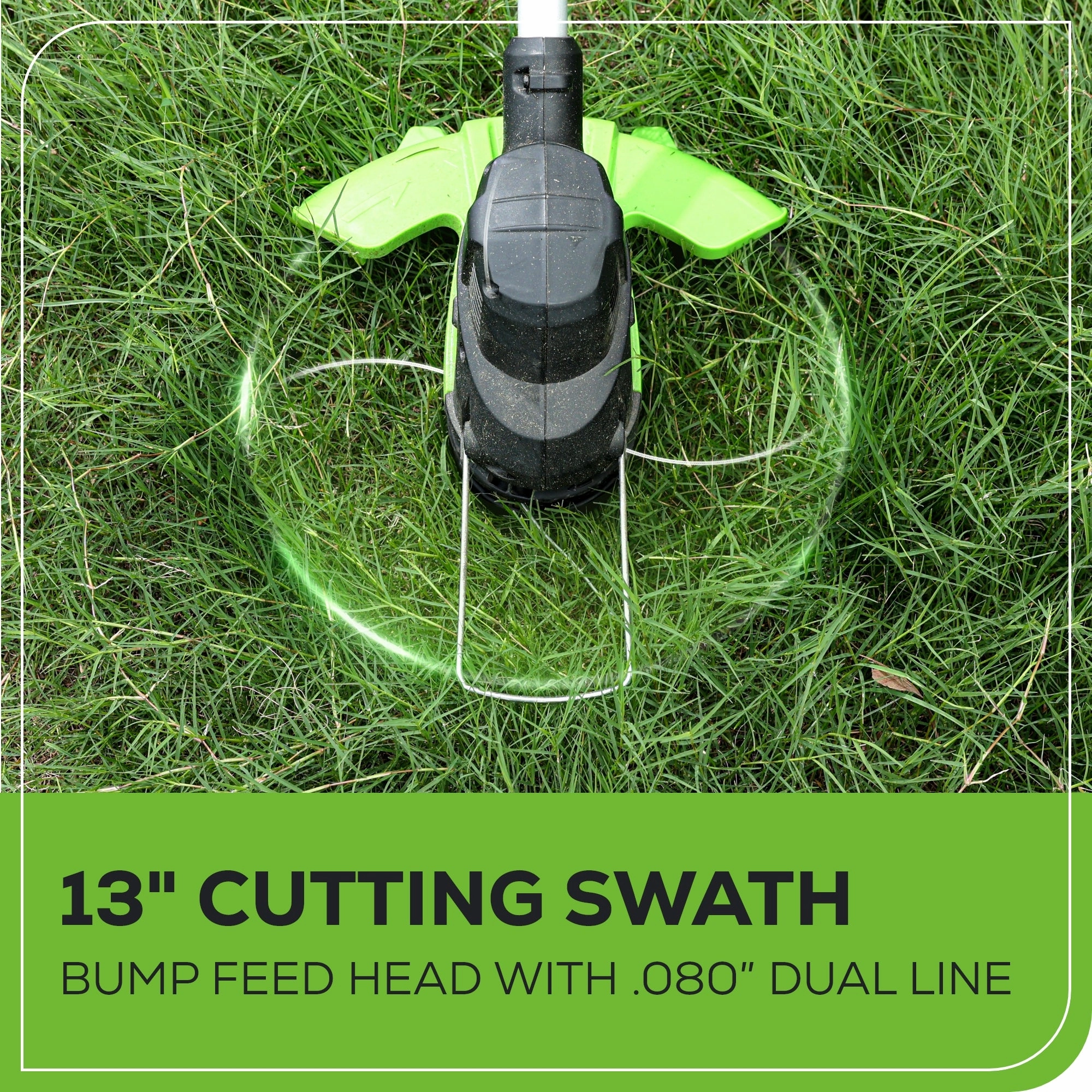 80V 13 String Trimmer w/ 2.0Ah Battery & Charger (Renewed)