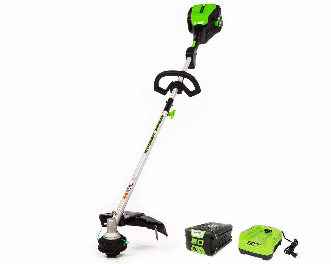 80V 16 Cordless Battery String Trimmer (Attachment Capable) w/ 2.0Ah Battery & Charger