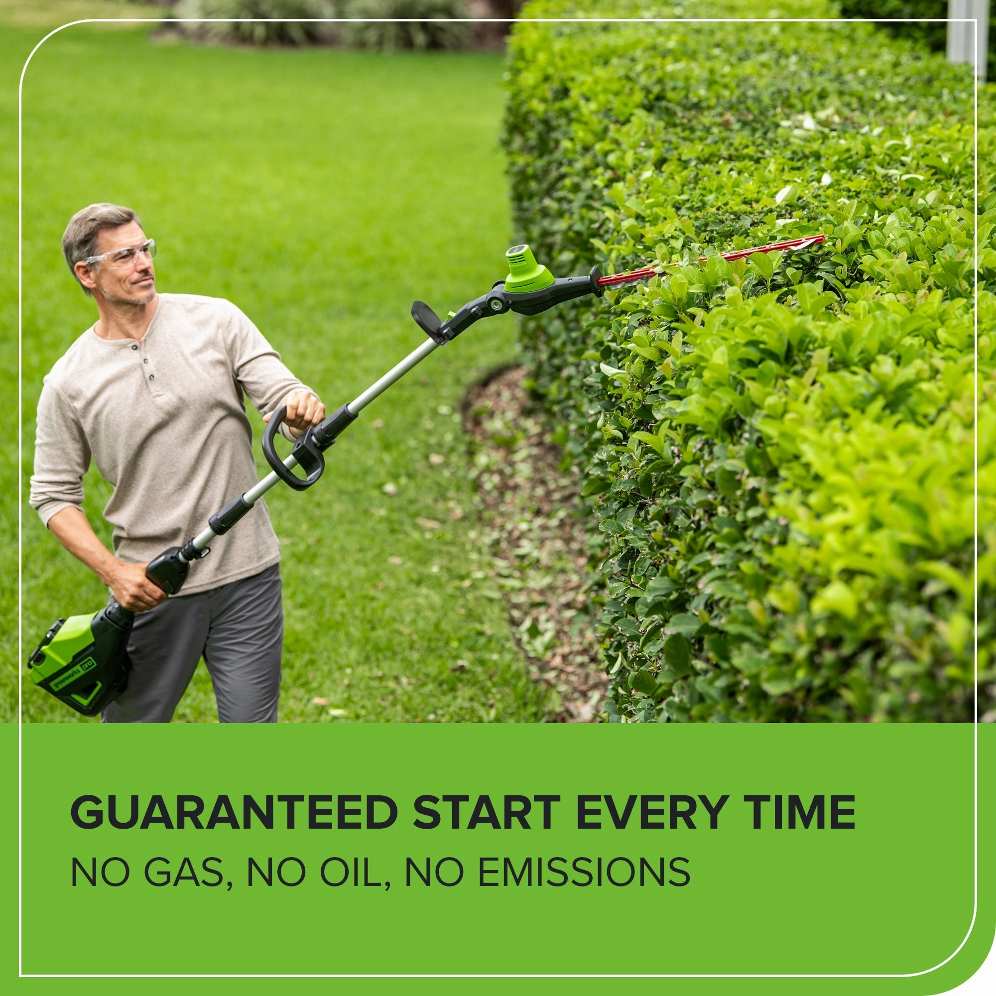80V 20 Cordless Battery Pole Hedge Trimmer (1.2 cut. 3200 SPM). Tool-Only