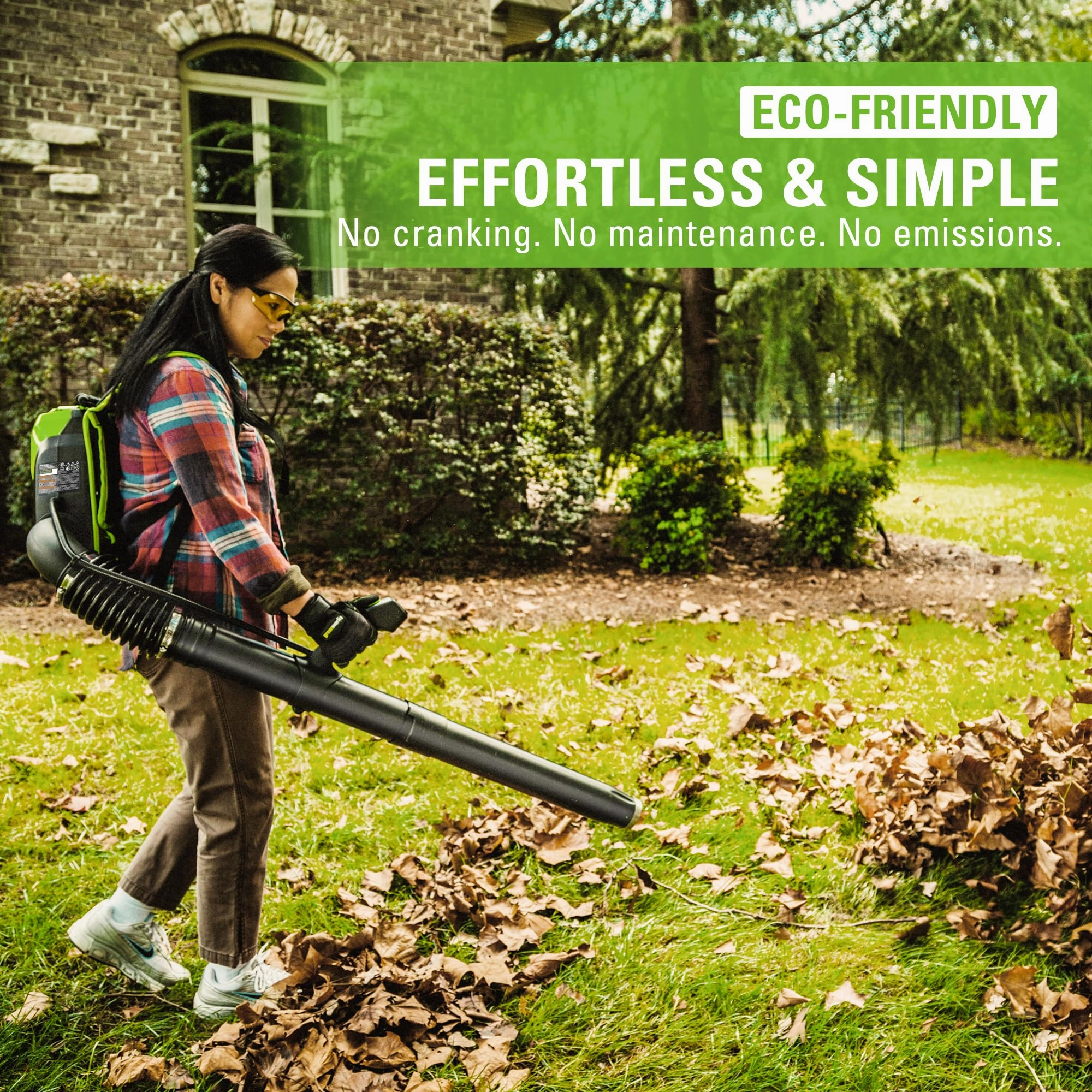 80V 610 CFM Cordless Battery Backpack Blower w/5Ah Battery and Rapid Charger