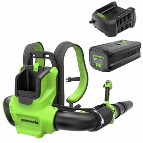 80V 750 CFM Cordless Battery Single Port Backpack Blower w/ 8Ah Battery & 6A Charger