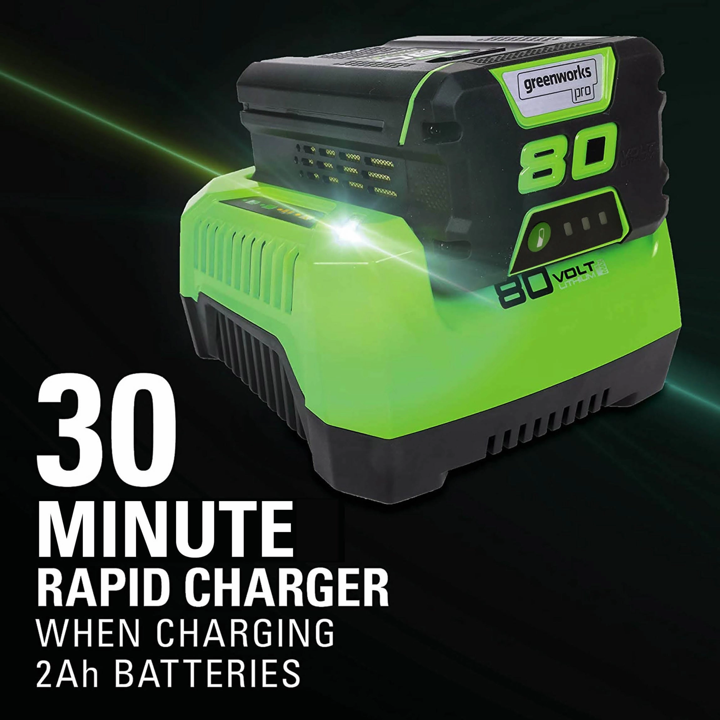 80V Cordless 16 Brushless String Trimmer( .08 line) w/ 2.0Ah Battery & Charger