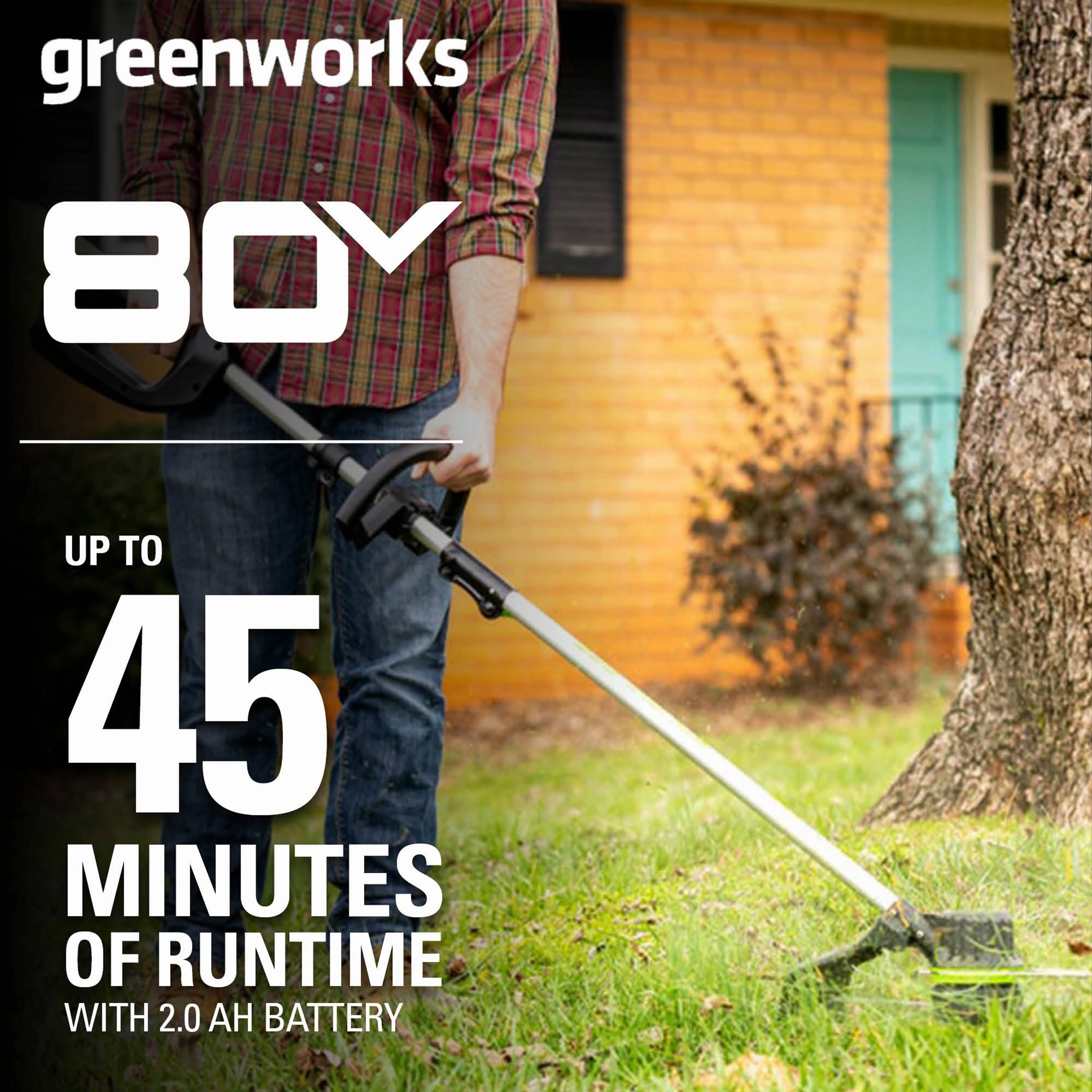 80V Cordless 16 Brushless String Trimmer( .08 line) w/ 2.0Ah Battery & Charger