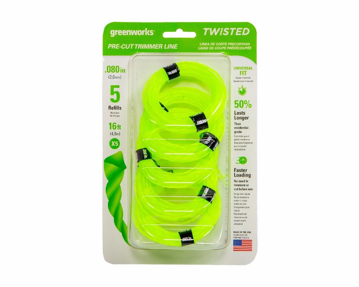 .080 Pre-Cut String Trimmer Line (5-Pack)