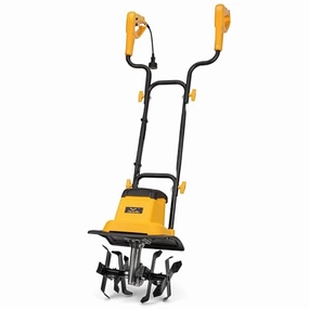         8.5AMP 12Inch Corded Tiller Cultivator 8-inch Depth Rototillers for Gardening. 360RPM Electric Garden Tiller with LT-201D Socket       