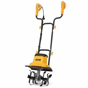         8.5AMP 12Inch Corded Tiller Cultivator 8-inch Depth Rototillers for Gardening. 360RPM Electric Garden Tiller with LT-201D Socket       