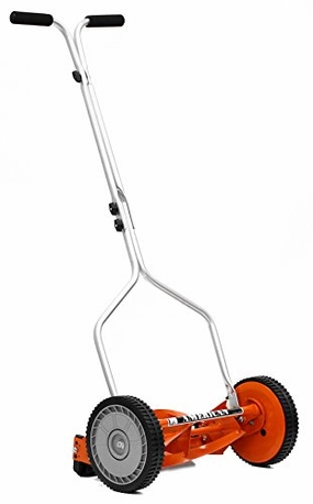         American Lawn Mower Company 1204-14 14-Inch 4-Blade Push Reel Lawn Mower. Red       