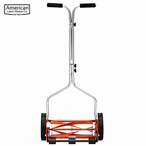         American Lawn Mower Company 1204-14 14-Inch 4-Blade Push Reel Lawn Mower. Red       