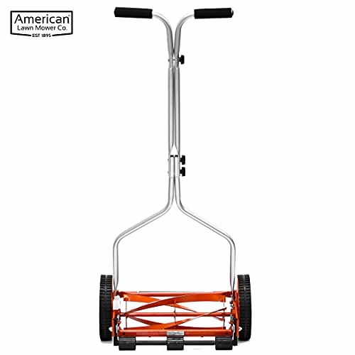        American Lawn Mower Company 1204-14 14-Inch 4-Blade Push Reel Lawn Mower. Red       