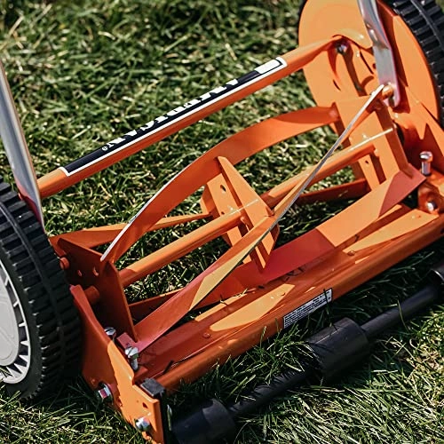         American Lawn Mower Company 1204-14 14-Inch 4-Blade Push Reel Lawn Mower. Red       