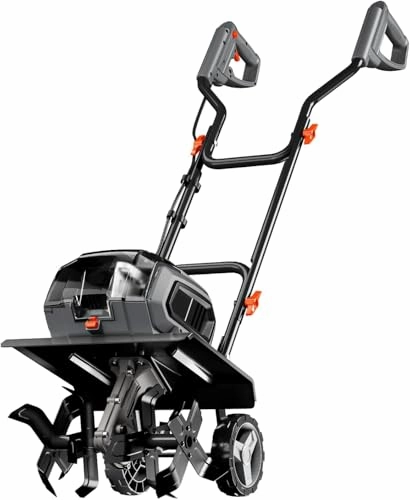         Cordless Garden Tiller Cultivator Compatible with Dewalt 20v Max Battery (Tool Bare) 14.2'' Width 8.7'' Depth 16 Steel Tines. 40V Electric Rototiller Brushless Foldable with Adjustable Wheels       