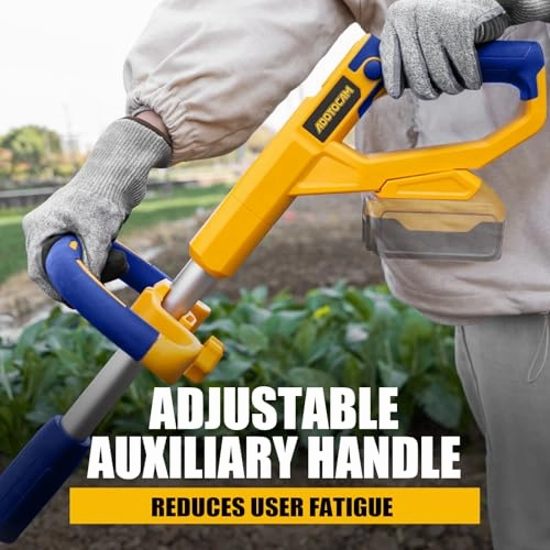         Cordless Tiller Cultivator Compatible with Dewalt 20V Battery(Tool Only). 360RPM Battery Powered Garden Cultivator. 9In Tilling Width & 7In Depth Tiller for Gardening       