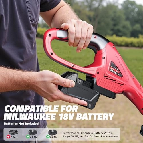         Cordless Tiller Cultivator for Milwaukee 18V Battery: MtiolHig Tiller for Gardening 360RPM Electric Garden Tiller. Brushless Rototiller 9 Width and 6.3 Depth for Lawn/Soil Cultivation (No Battery)       