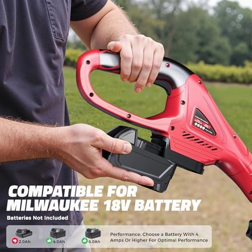         Cordless Tiller Cultivator for Milwaukee 18V Battery: MtiolHig Tiller for Gardening 360RPM Electric Garden Tiller. Brushless Rototiller 9 Width and 6.3 Depth for Lawn/Soil Cultivation (No Battery)       