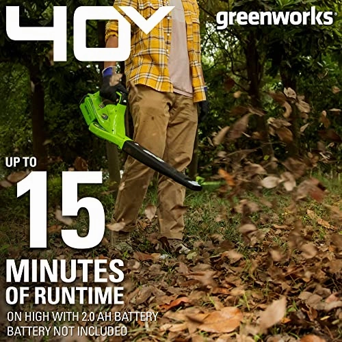         Greenworks 40V 16 Cordless Electric Lawn Mower   40V Sweeper (150 MPH). 4.0Ah Battery and Charger Included       
