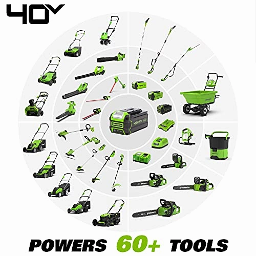         Greenworks 40V 16 Cordless Electric Lawn Mower   40V Sweeper (150 MPH). 4.0Ah Battery and Charger Included       