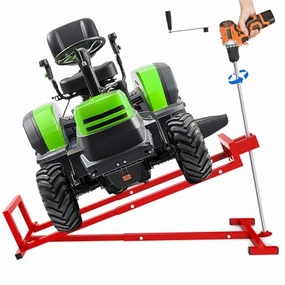        Lawn Mower Lift.Lawn Mower Jack Lift for Riding Mowers.Easy to Install. Safe and Stable.Ridding Mower Lift with telescoping Feature Holds up to 1200 lbs. Rust-Resistant Finish. (Classic Red)       