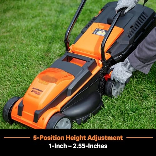         LawnMaster CLM2413A Cordless 13-Inch Lawn Mower 24V Max with 2X4.0Ah Battery and a Charger       