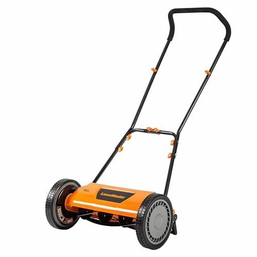         LawnMaster LMRM1602 Push Reel Lawn Mower 16-Inch 5-Blade       